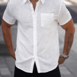 55b7a978-770b-4259-bf39-55473bc90794.jpg Breathable Pure Cotton Men’s Short Sleeve Shirt with Pocket