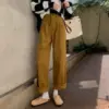 High Waist Slimming Corduroy Wide-leg Casual Pants Women High Waist Slimming Corduroy Wide-leg Casual Pants Women