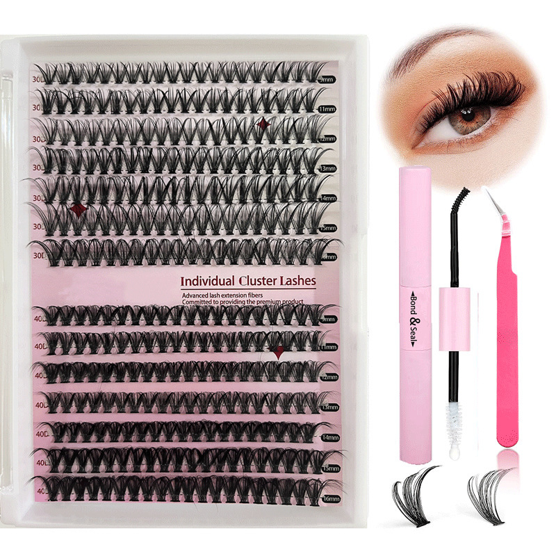 DIY Cluster False Eyelashes Mixed Pack 9-16 mm 30 D/40 D - 14 Rows