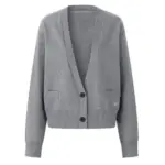 Warm Korean-Style V-Neck Two-Button Knit Cardigan