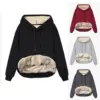 Warm Fleece Hooded Sports Sweatshirt With Pockets