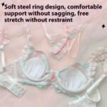 Breathable Support 3/4 Cup Lace Embroidery Lingerie Set