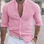 58c8babe-81fa-4682-8ad1-c436b305775a-1.jpg Comfortable Cotton Men’s Long Sleeve Button Shirt - Solid Colors