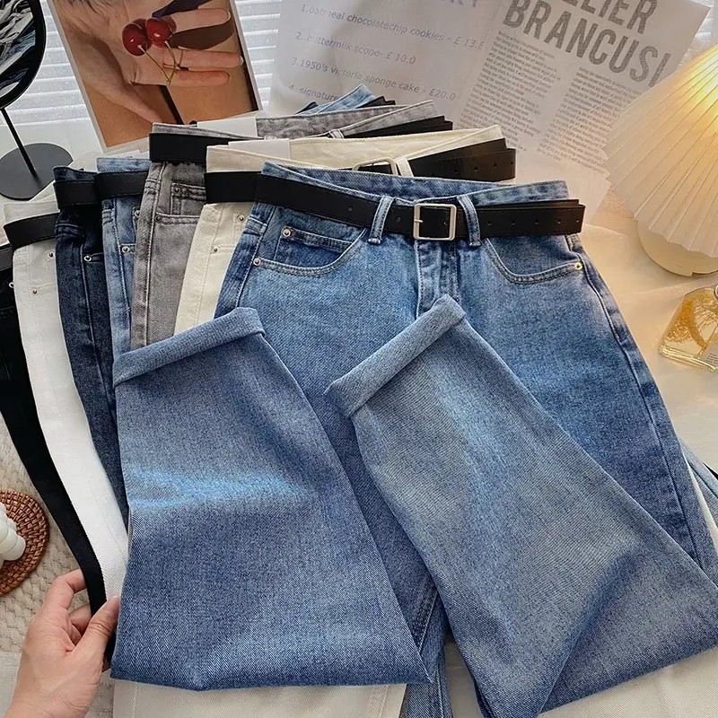 Straight-leg Cropped Slimming Carrot-shaped Dad Jeans For Petite Frames Straight-leg Cropped Slimming Carrot-shaped Dad Jeans For Petite Frames