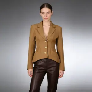 New Stylish Slim-Fit Waist-Cinching Suit Jacket