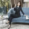 Black jacket and black pants