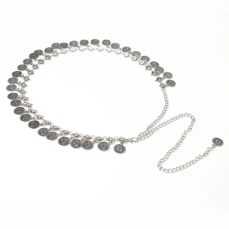 Lightweight Bohemian Tassel Waist Chain, 115 cm Metal Links Lightweight Bohemian Tassel Waist Chain, 115 cm Metal Links