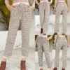 Lace Print Loose Fit Casual Pants for Women - Polyester Lace Print Loose Fit Casual Pants for Women - Polyester