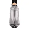 Vintage Embroidered Wide-Leg Denim Jeans for Women, Mid-Waist Vintage Embroidered Wide-Leg Denim Jeans for Women, Mid-Waist