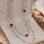 Retro Multi-layer Pearls Necklace Fashion Long Sweater Chain Versatile Accessories For Women