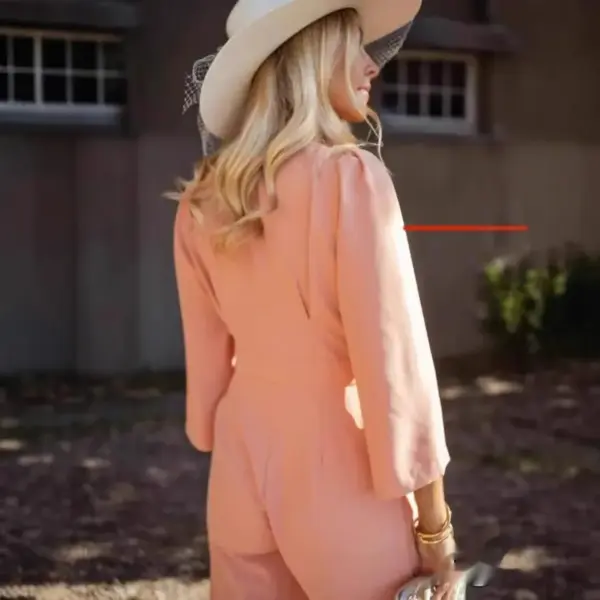 V-neck Waist-controlled Slimming Casual Jumpsuit V-neck Waist-controlled Slimming Casual Jumpsuit