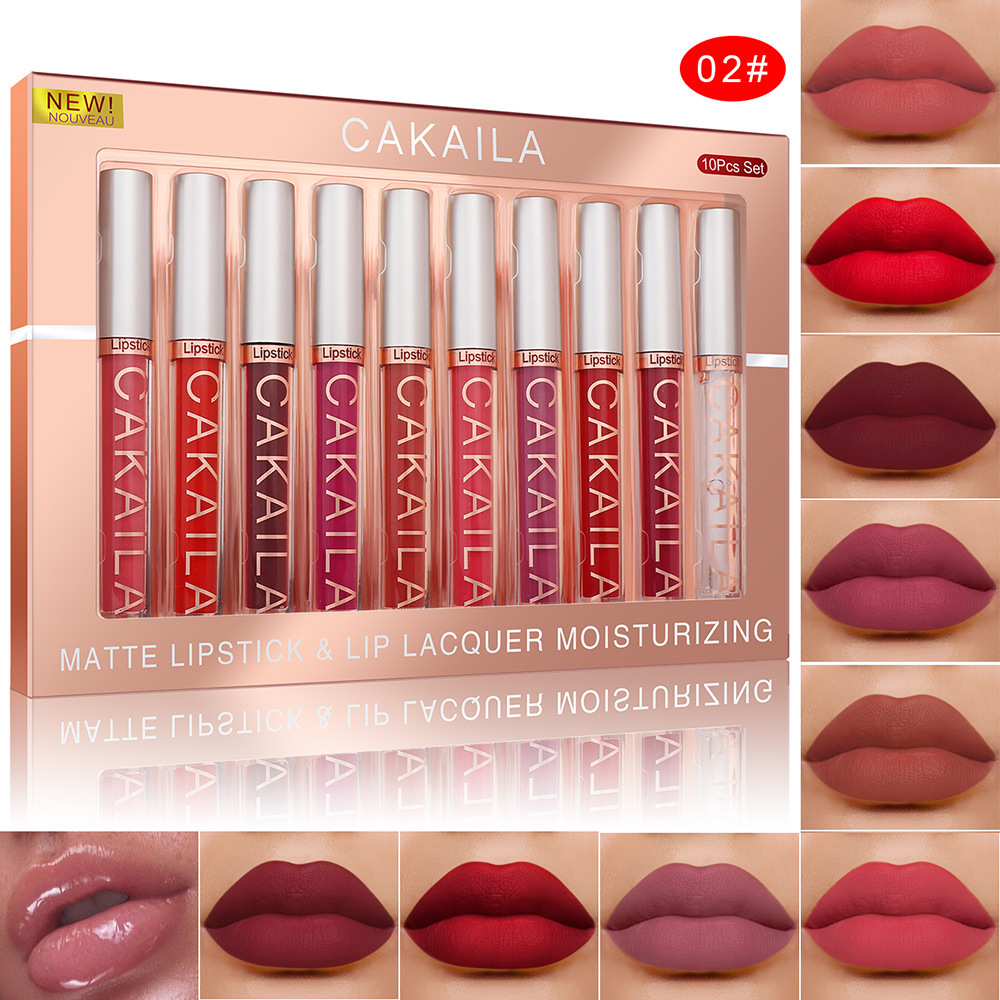 Pack Of 10 Matte Nonstick Cup Waterproof Lip Gloss Pack Of 10 Matte Nonstick Cup Waterproof Lip Gloss