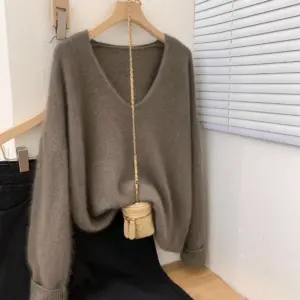 V Neck Baselayer Pullover Sweater For Women