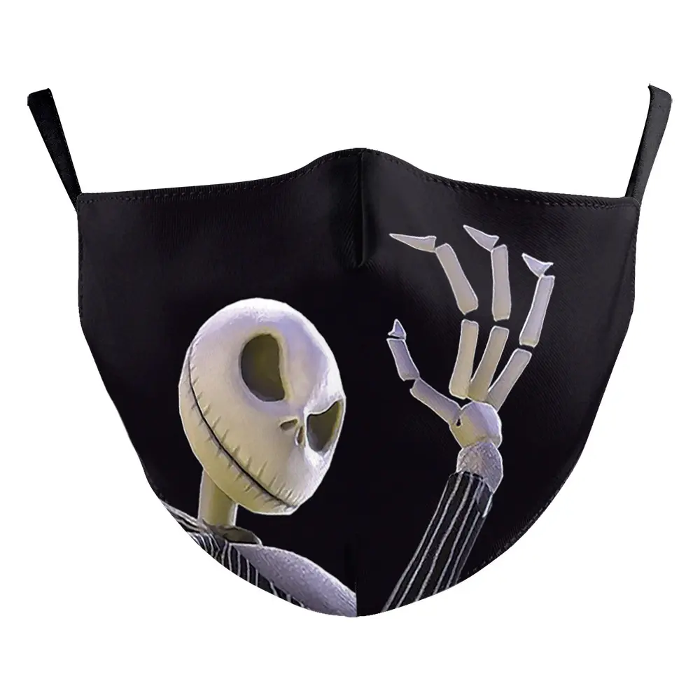 Lightweight Double-Layer Digital Print Skull Funny Face Mask