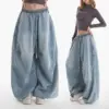 Simple Versatile Loose-fitting Wide-leg Jeans Simple Versatile Loose-fitting Wide-leg Jeans