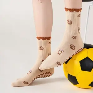 Yoga Socks For Children, Professional Anti Slip Fitness Pilates Exercise Floor Fruit Drinks, Printed Socks