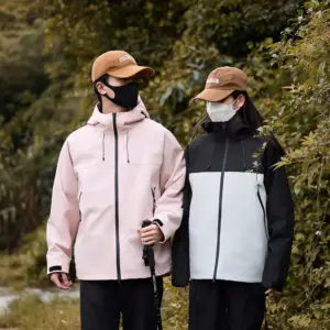 Graphene-Lined Waterproof Outdoor Jacket for Hiking - Black