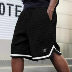 Men’s Fleece-Lined Athletic Shorts with Drawstring Waist