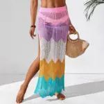 5f96d67b-f5bc-43e0-8f67-29295fe973d3.webp Color-Block Patchwork Midi Skirt with Slit, No Stretch