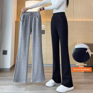 Chenille Wide-leg Pants For Women Extra-thick Version