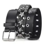 617982a3-5e1a-4dfc-87aa-9b1d129c2210.webp Statement Star Rivet Pin Buckle Wide Punk Belt (Black)