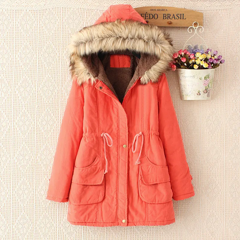 Comfortable Mid-Length Cotton Hoodie with Drawstring Fit