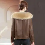 Plus Size Women’s Winter PU Leather Coat with Casual Fit