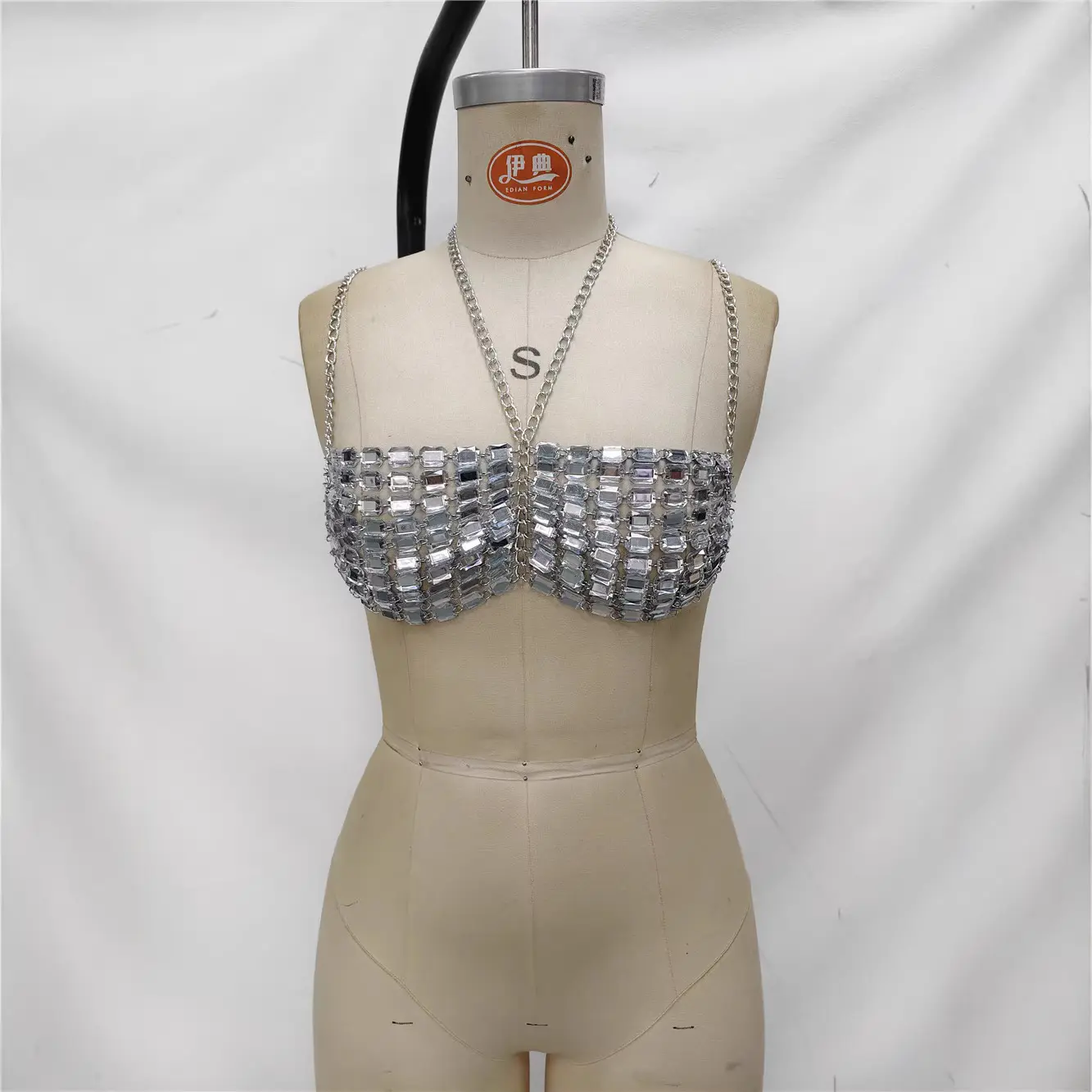 Punk Geometric Handmade Gemstone Suspender Top