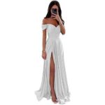 Figure-Flattering Long Bridesmaid Dress with Tight Waist