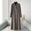 Warm Double-Faced Wool Double-Breasted Trench Coat