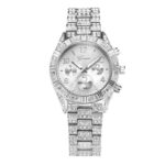 Sparkling Crystal Geneva Quartz Women’s Watch, Stainless Steel