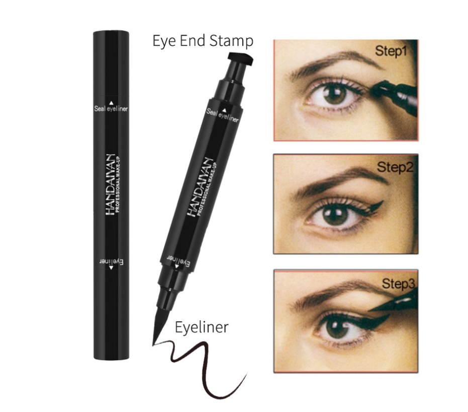 Waterproof 2-in-1 Double-Ended Seal Eyeliner in Black