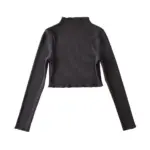 Cashmere Lace-trimmed Neckline Long-sleeve Sweater Base Layer