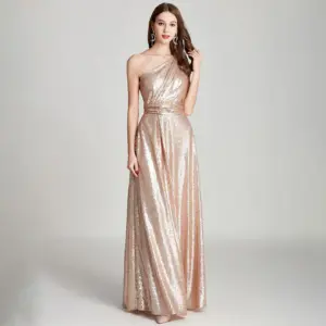 Sequins Evening Dress for Bridesmaids, Party-Ready Style