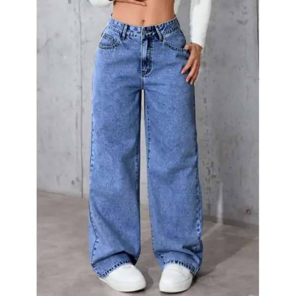 Women's Straight-leg Pants Loose-fitting Casual Trousers