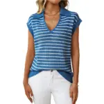 6568f3c2-2ecb-48e3-8bd8-0095d044480d-1.webp Women’s V-Neck Striped Knitted Sweater, Pullover Fit