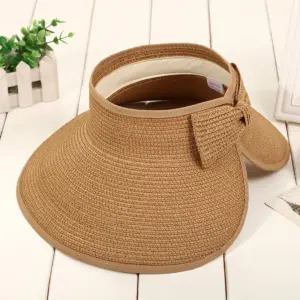 Lightweight Foldable Brimless Straw Sun Hat for Women