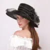 The Eugene Chiffon Flower-decorated Lightweight Sun-protective French-style Elegant Fisherman Hat Is Suitable For Parties, Vacations And Outings. The Eugene Chiffon Flower-decorated Lightweight Sun-protective French-style Elegant Fisherman Hat Is Suitable For Parties, Vacations And Outings.
