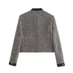 Textured Small Blazer with Fragrance Bow Detail