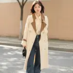 Retro Petite Below-the-knee British-style Drapey Midi Coat