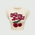 66e819eb-4c52-45e1-a436-2f3695bfa67e.webp Cherry Knitted Sweater Crew Neck, Loose-fit Top