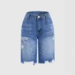 6778e102-7edd-4f29-be81-0c61efafb321.webp Casual Mid-Length Ripped Denim Shorts
