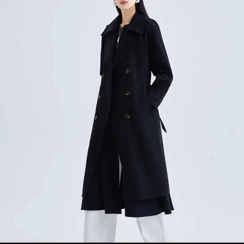 New Autumn Mid-Length Trench Coat For Women New Autumn Mid-Length Trench Coat For Women