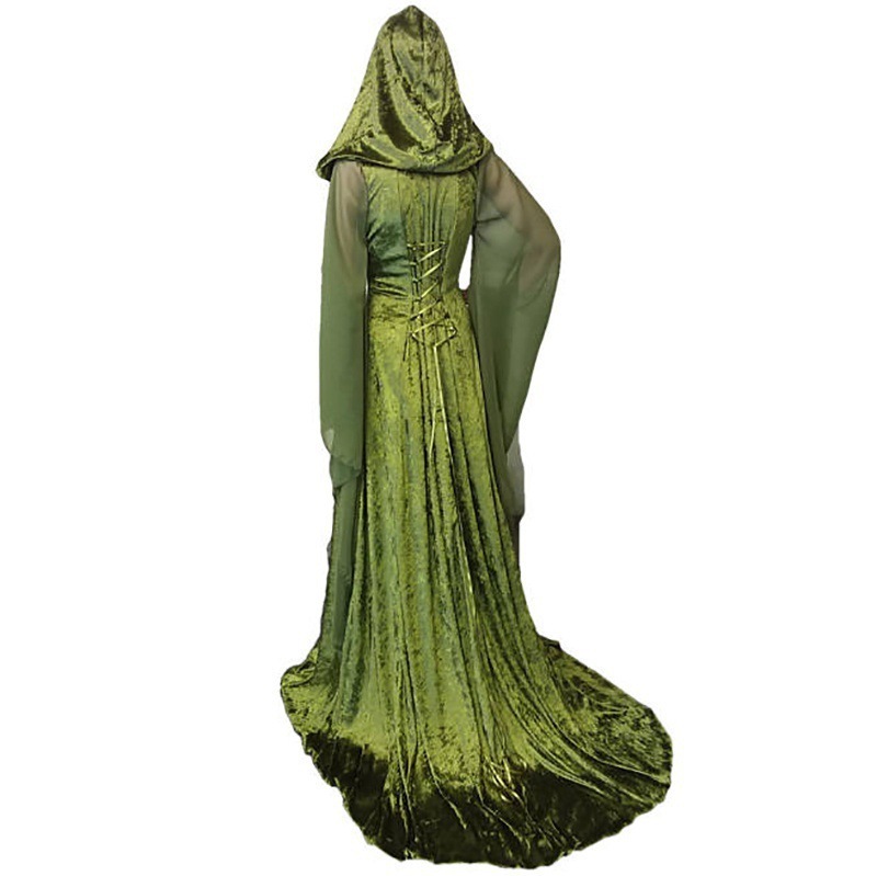 Green Forest Elf Costume for Women in Polyester Fiber, M-XXL Green Forest Elf Costume for Women in Polyester Fiber, M-XXL