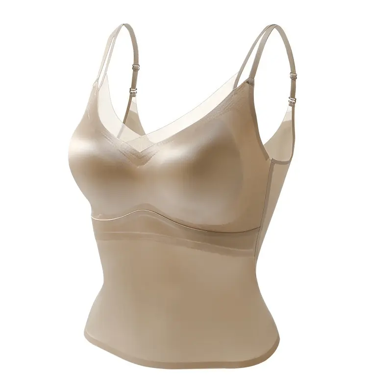 Breathable Cross-Strap Nylon Mesh Vest Slip for Women