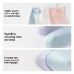 Women's Boneless Sutured Antibacterial Cotton Mid-Calf Socks