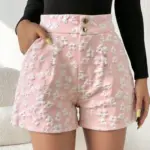 Jacquard Jacquard Hot Pants with Slight Stretch - Women’s
