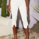 High-Stretch High-Waist Flare Pants with Pockets