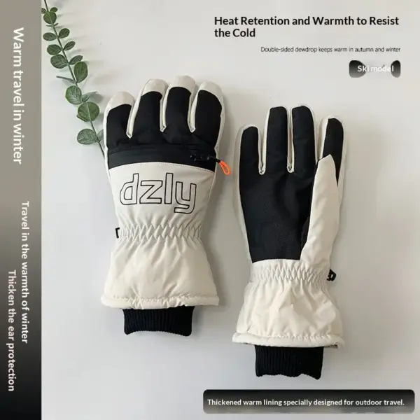 Winter Warm Ski Gloves For Men With Touchscreen Cold-proof And Windproof