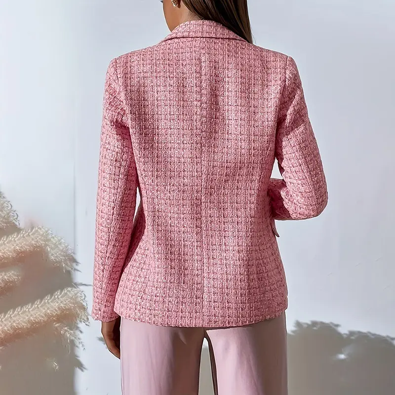 Stylish And Elegant Plaid Tailored Blazer Stylish And Elegant Plaid Tailored Blazer